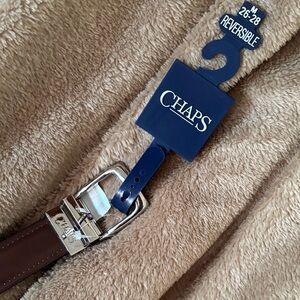 NWT Chaps Dual-Tone Reversible Belt with Silver Buckle in Medium 26-28